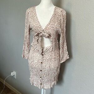 Faithfull the Brand Floral Tie Front Dress Size 4